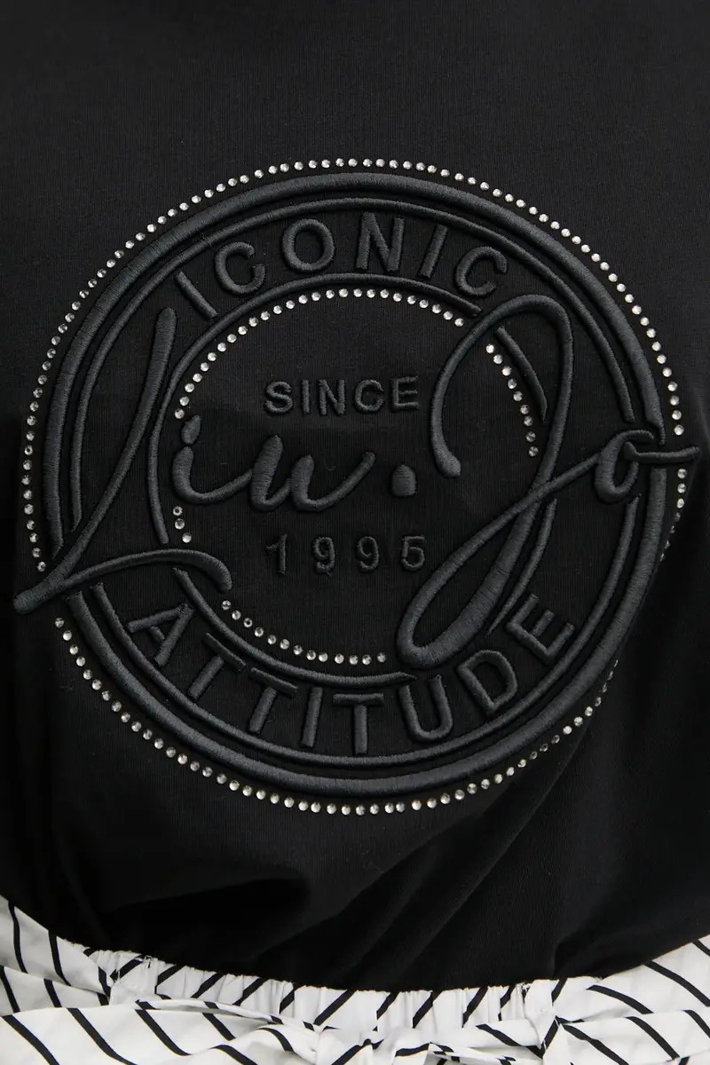 Liu Jo T-shirt Donna Nero 3335645 miniatura 5