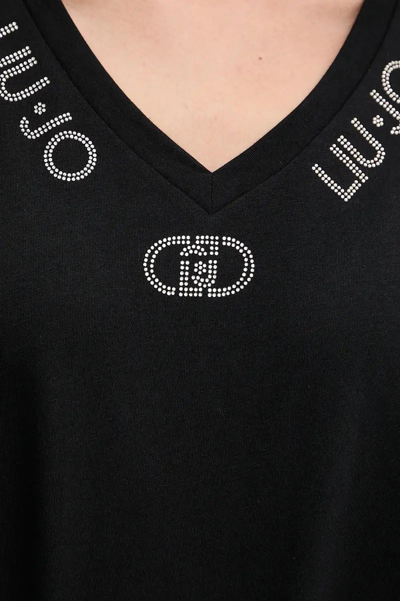 Liu Jo T-shirt Donna Nero 3426769 miniatura 5