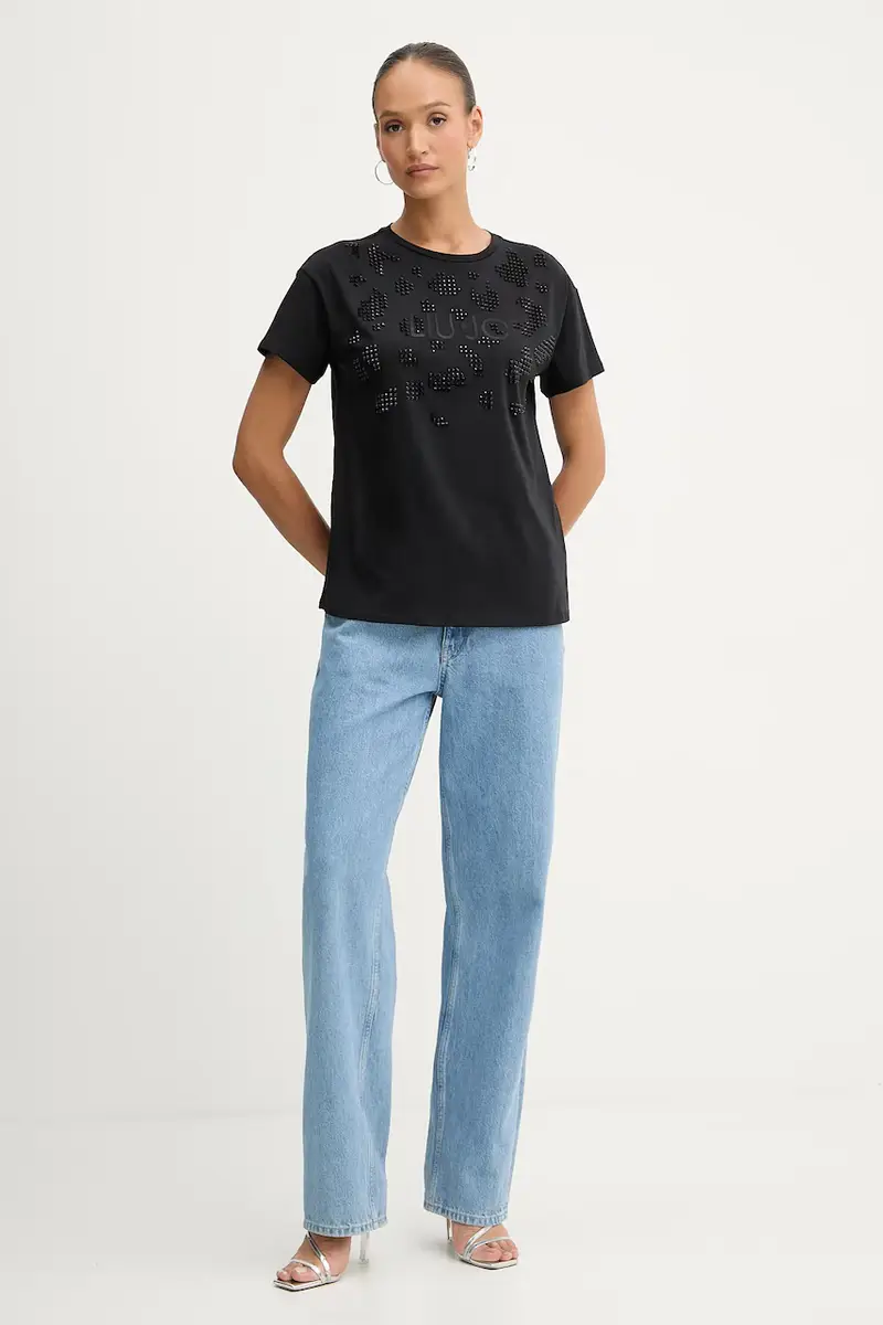 Liu Jo T-shirt Donna Nero 3426796 miniatura 2