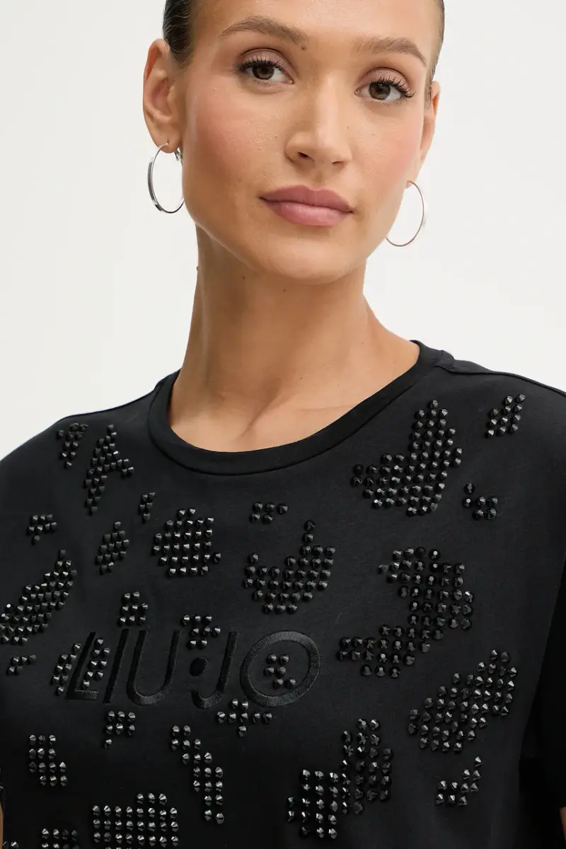 Liu Jo T-shirt Donna Nero 3426796 miniatura 4