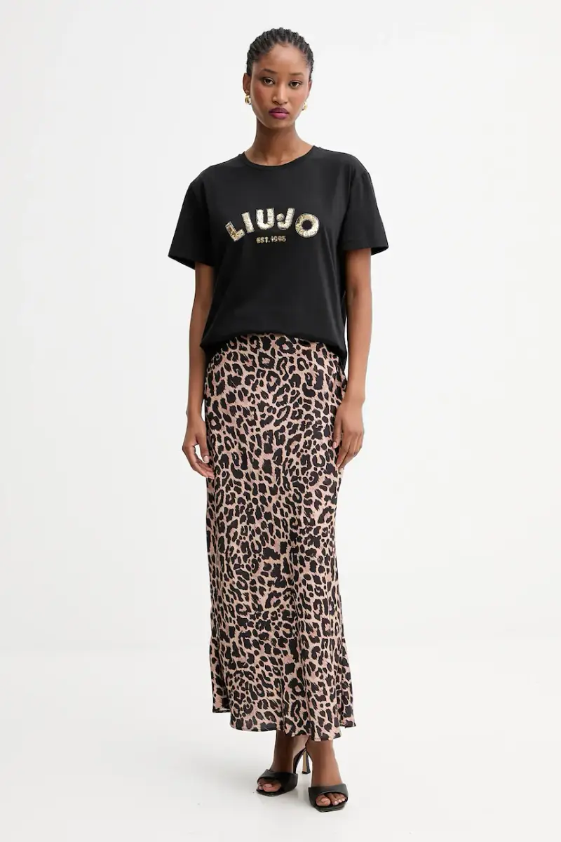 Liu Jo T-shirt Donna Nero 3638528 miniatura 2