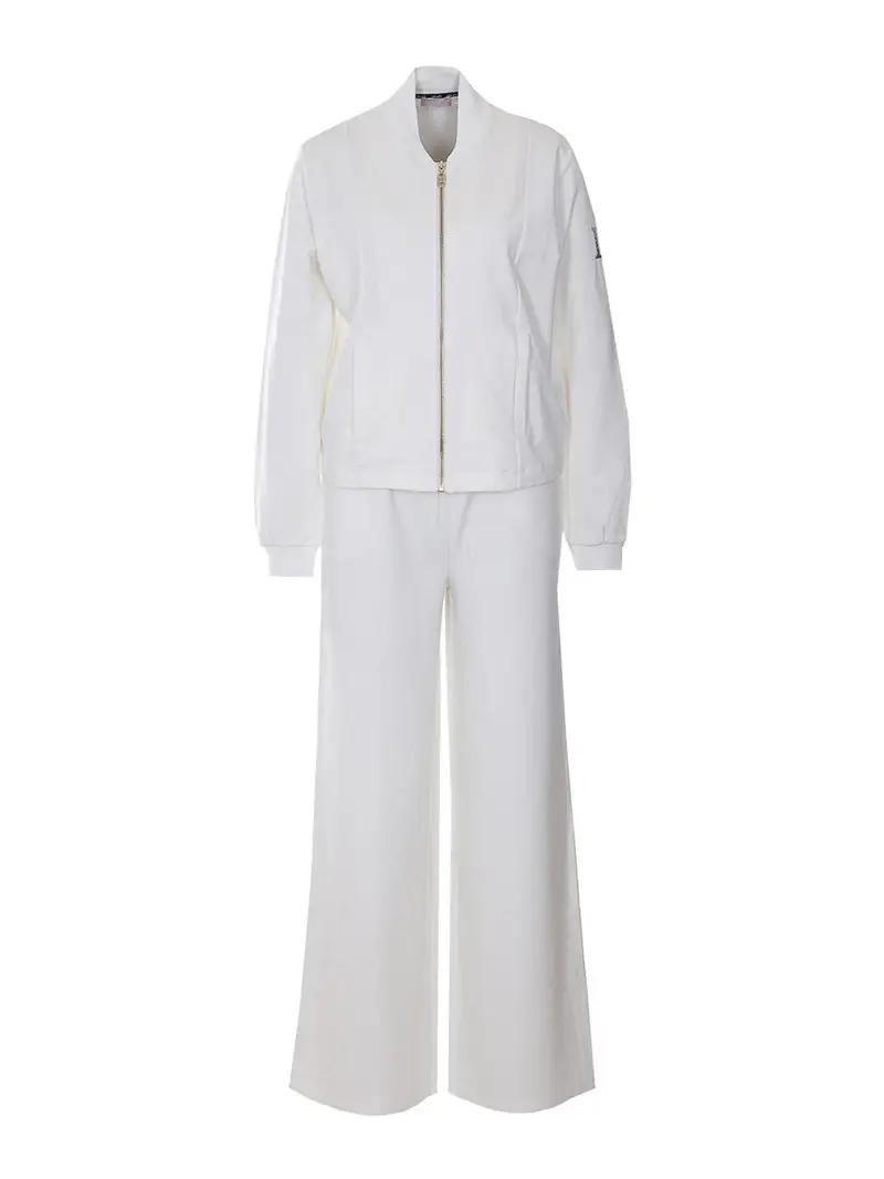 Tuta bianca con logo Bianco