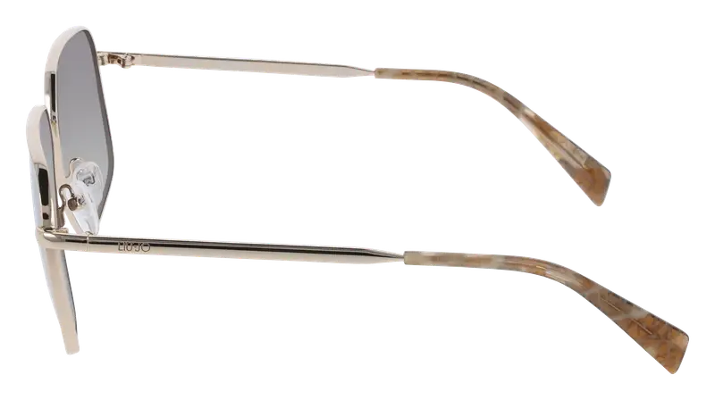 Liu Jo Unisex LJ162S 714 Occhiali da sole Metallo Oro Marrone Pilot Normale miniatura 2