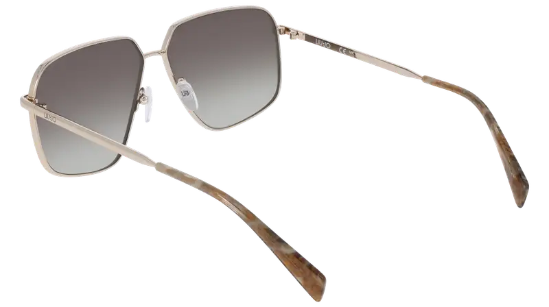 Liu Jo Unisex LJ162S 714 Occhiali da sole Metallo Oro Marrone Pilot Normale miniatura 3