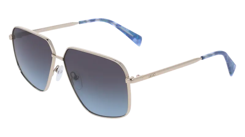 Liu Jo Unisex LJ162S 722 Occhiali da sole Metallo Oro Grigio Pilot Normale