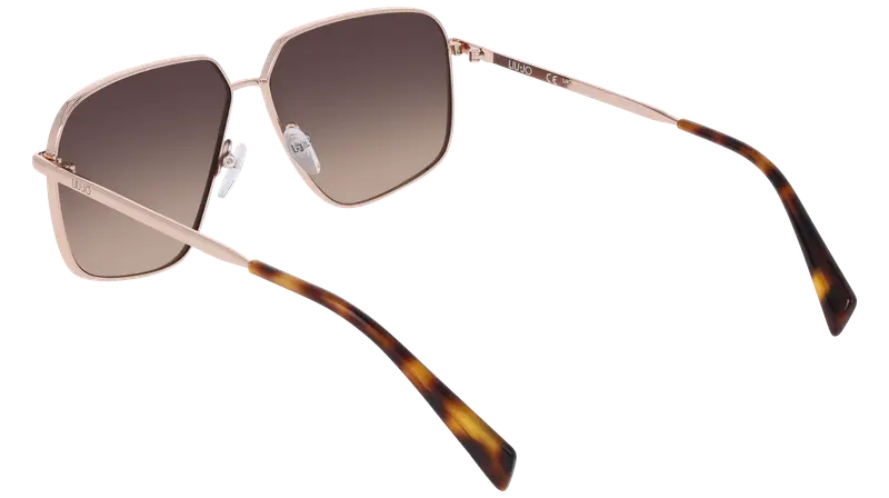 Liu Jo Unisex LJ162S 770 Occhiali da sole Metallo Oro Pilot Normale miniatura 3