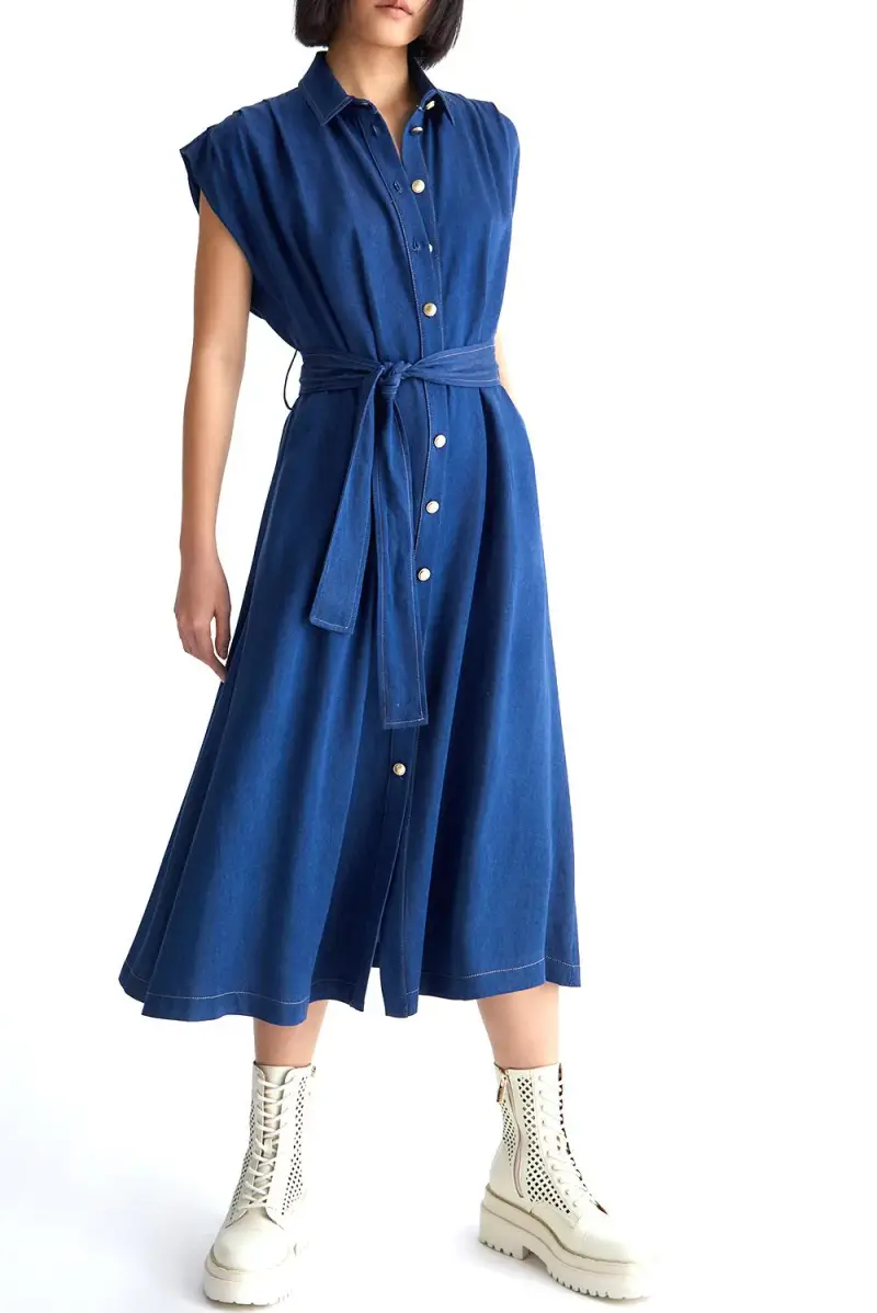 Vestito chemisier in denim miniatura 3