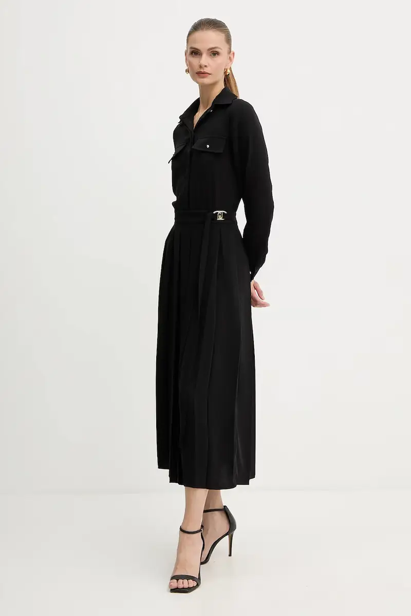 vestito colore nero MF5145 T4241 miniatura 2