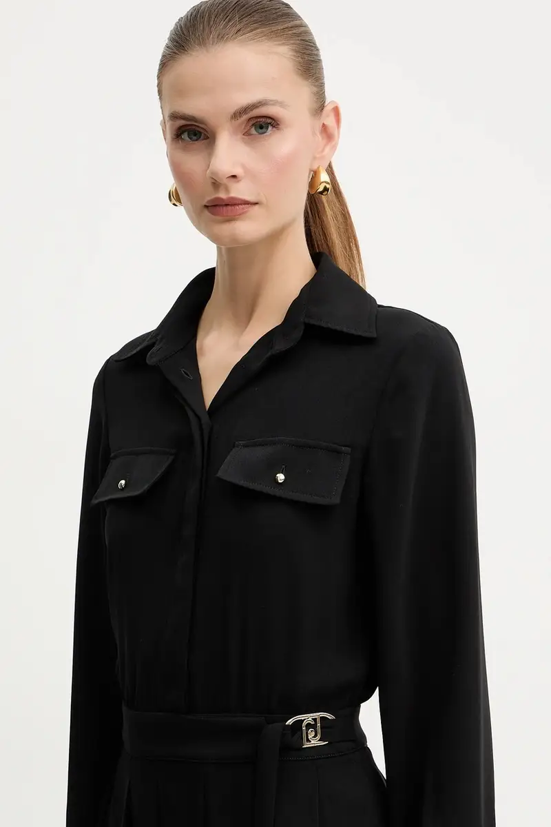 vestito colore nero MF5145 T4241 miniatura 4