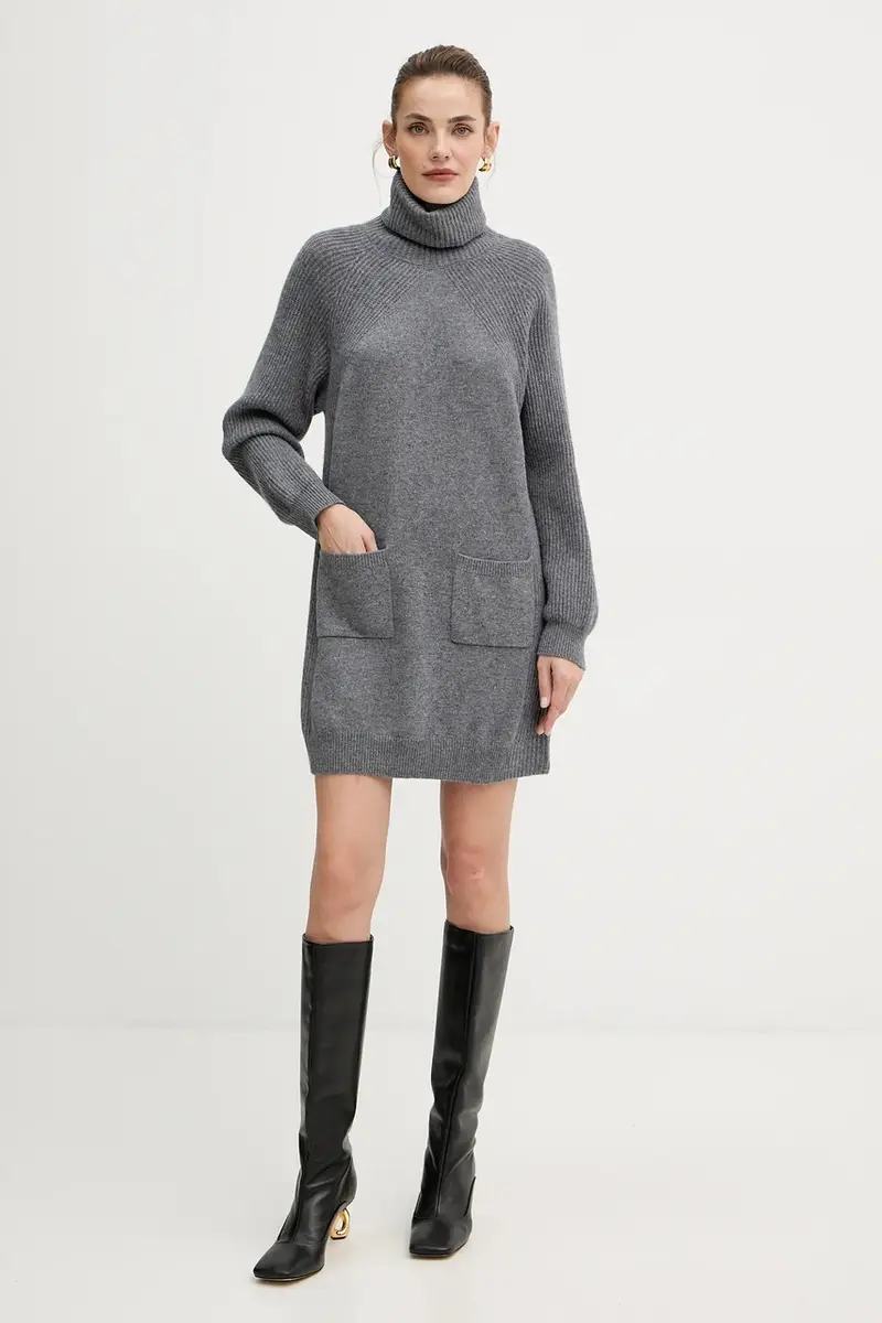 vestito in lana colore grigio MF5063 MS009 miniatura 2