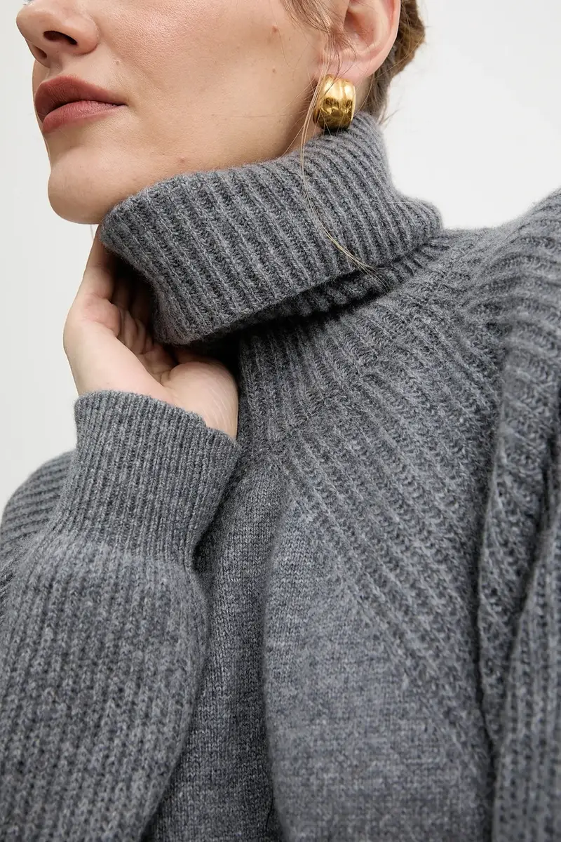 vestito in lana colore grigio MF5063 MS009 miniatura 5