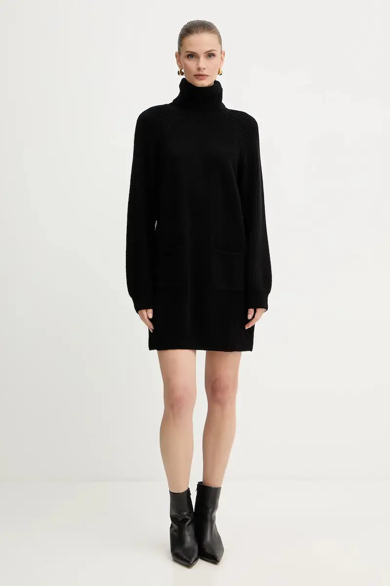 vestito in lana Nero miniatura 2