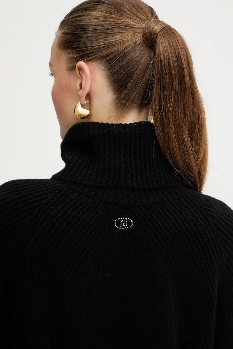 vestito in lana Nero miniatura 5