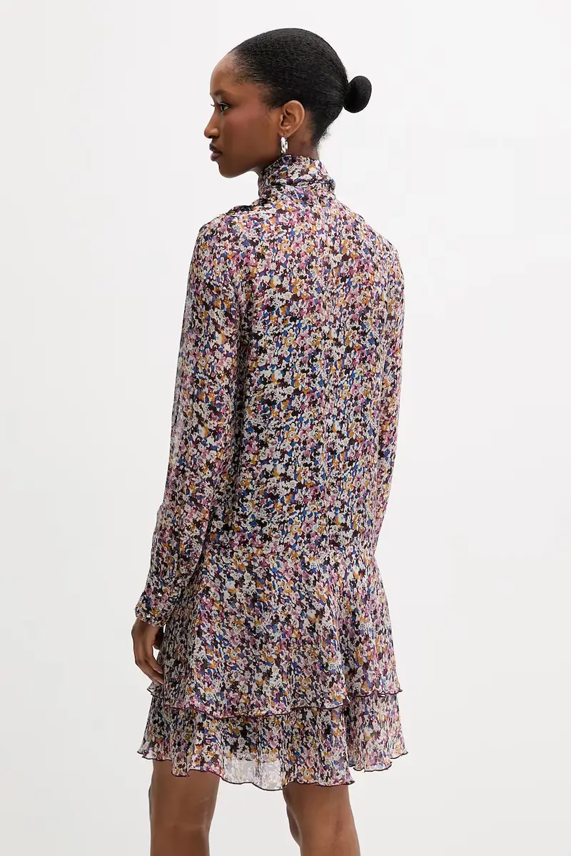 vestito in seta colore violetto MF5001 T2559 miniatura 3