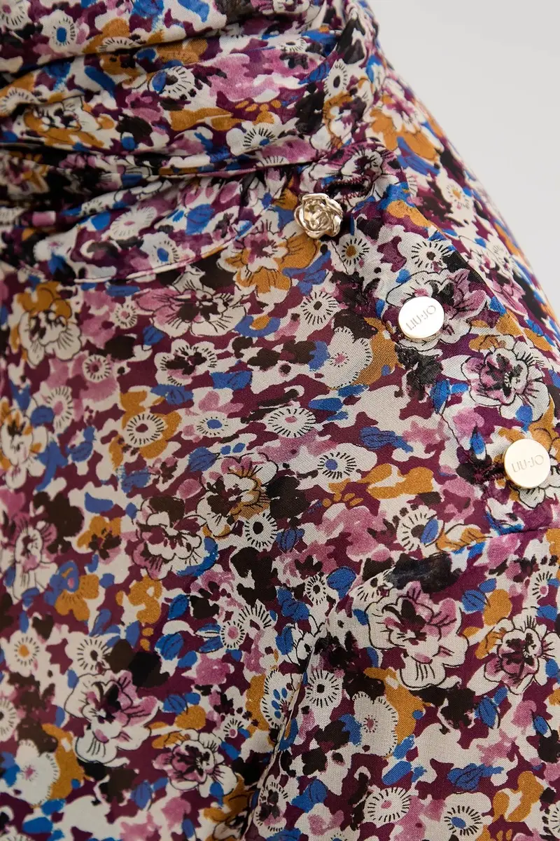 vestito in seta colore violetto MF5001 T2559 miniatura 5