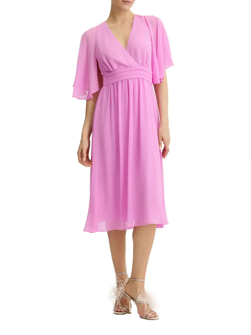 vestito midi liu jo da donna - fuxia