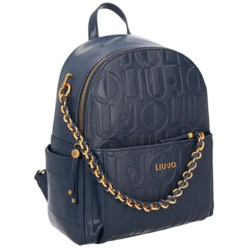 LIU JO Zaino comodo, pratico e capiente realizzato con inserti embossed in tono colore e vano centrale chiuso con zip. Possiede una tasca interna con zip e due tasche laterali. Una catena removibile e miniatura 2