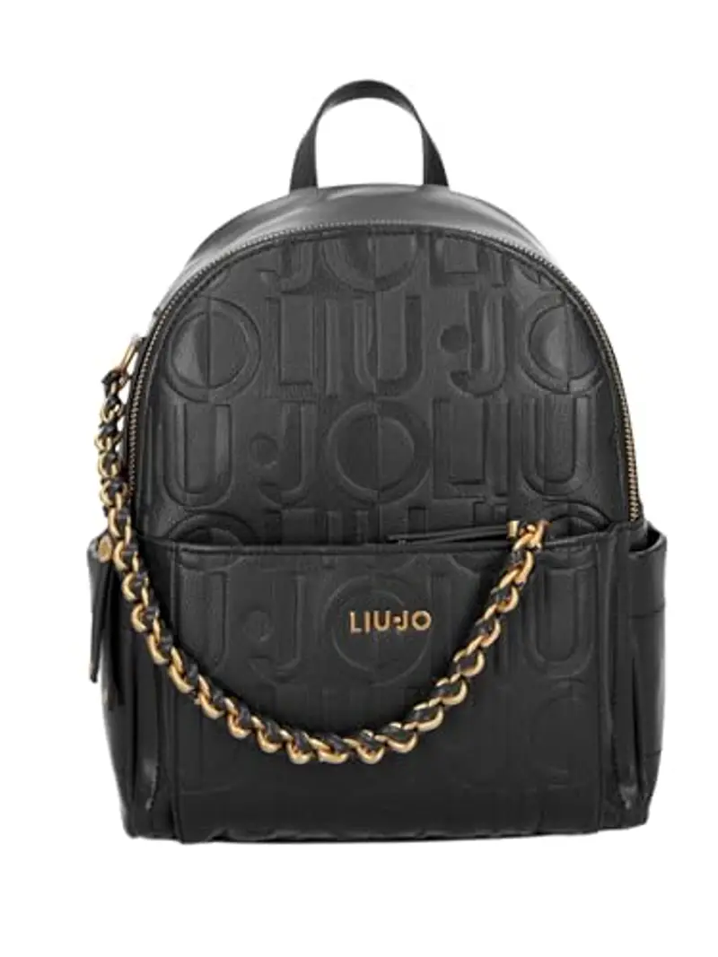 LIU JO Zaino comodo, pratico e capiente realizzato con inserti embossed in tono colore e vano centrale chiuso con zip. Possiede una tasca interna con zip e due tasche laterali. Una catena removibile e
