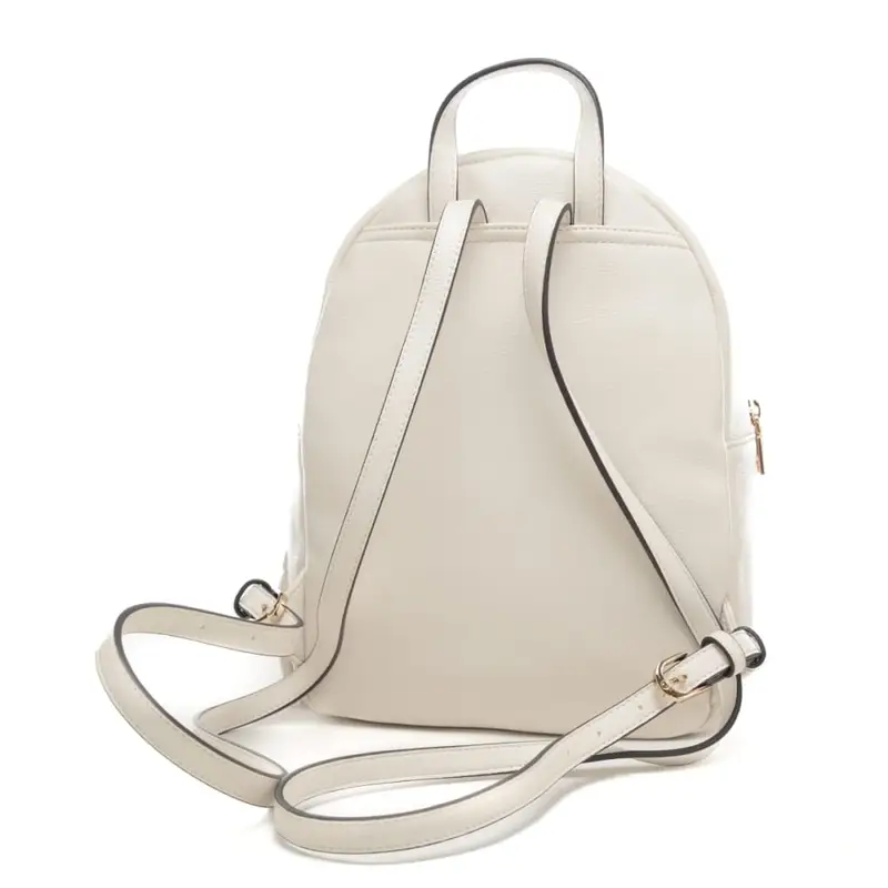 zaino da donna piccolo con tasca frontale crema miniatura 3