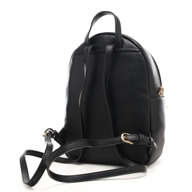 zaino da donna piccolo con tasca frontale nero miniatura 3