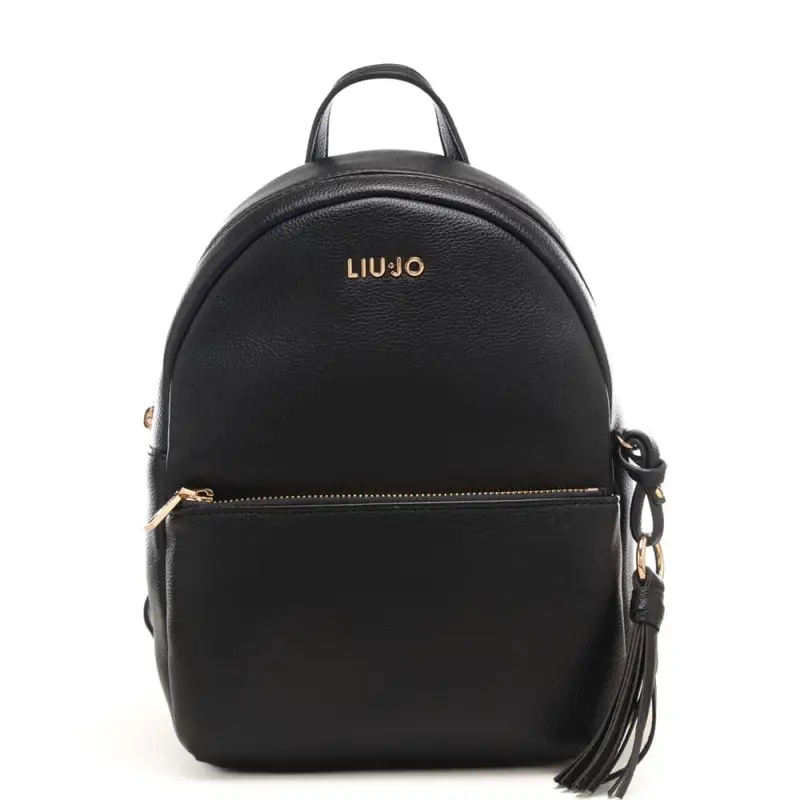 zaino da donna piccolo con tasca frontale nero