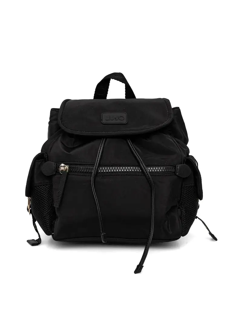 Zaino Nero Con Tasche Esterne