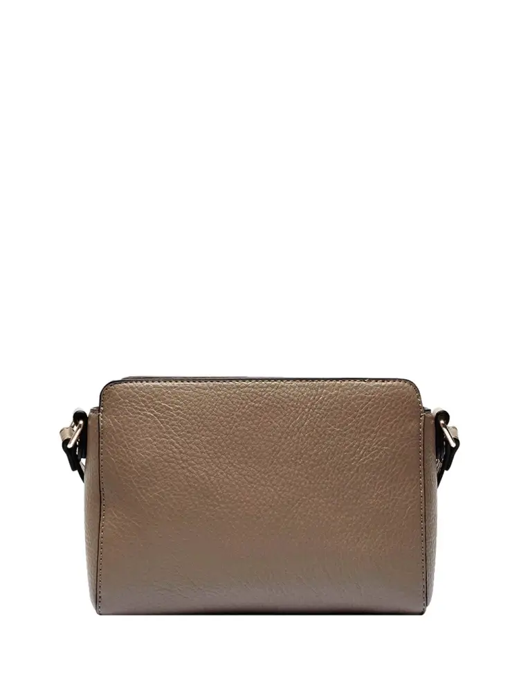borsa beige donna logo sul fondo miniatura 2