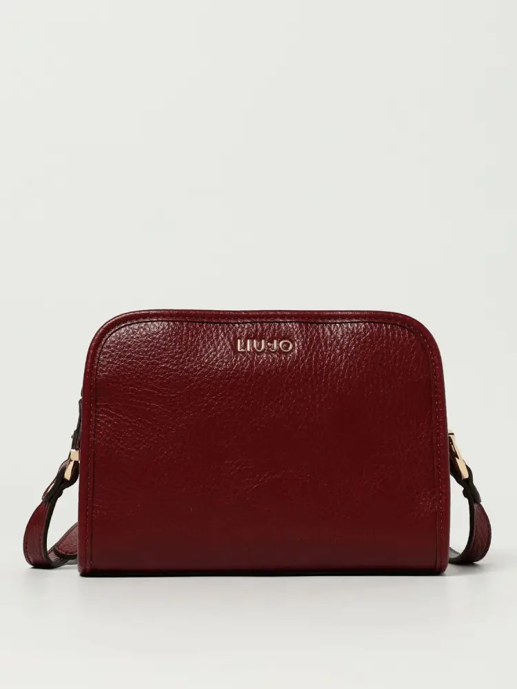 borsa bordeaux donna in ecopelle con tracolla logo sul davanti