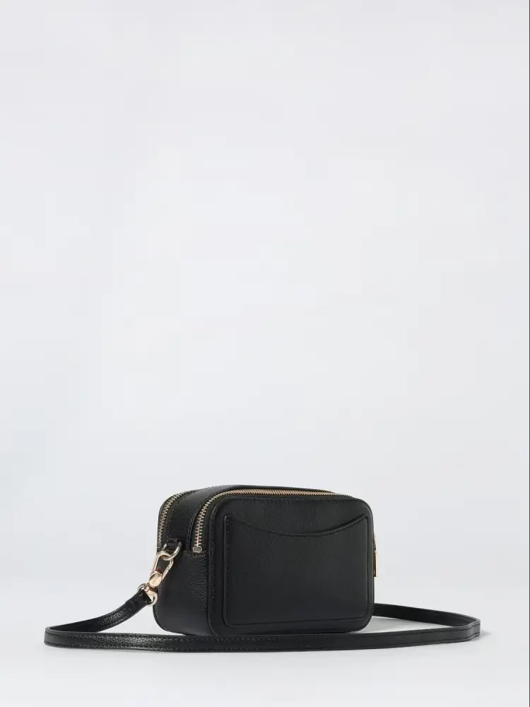 borsa nera donna logo sul davanti miniatura 2