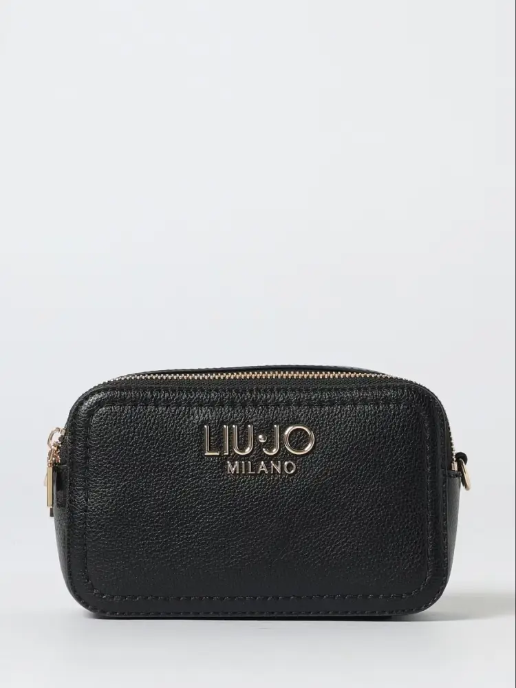 borsa nera donna logo sul davanti