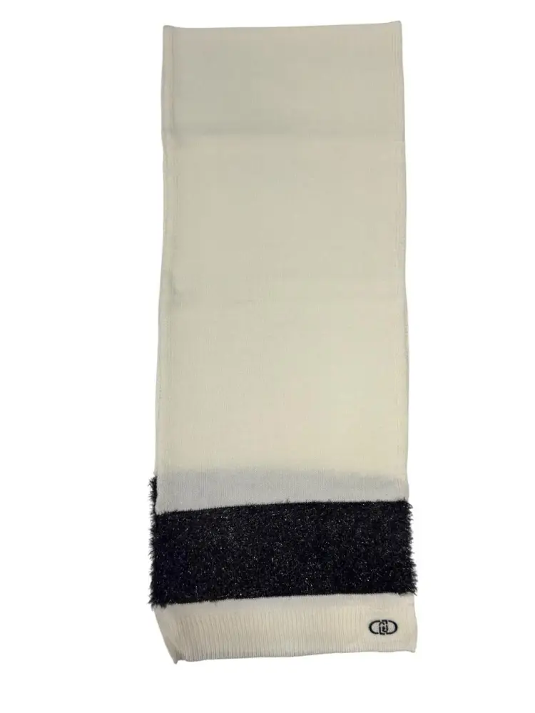 sciarpa bianca donna logo sul fondo