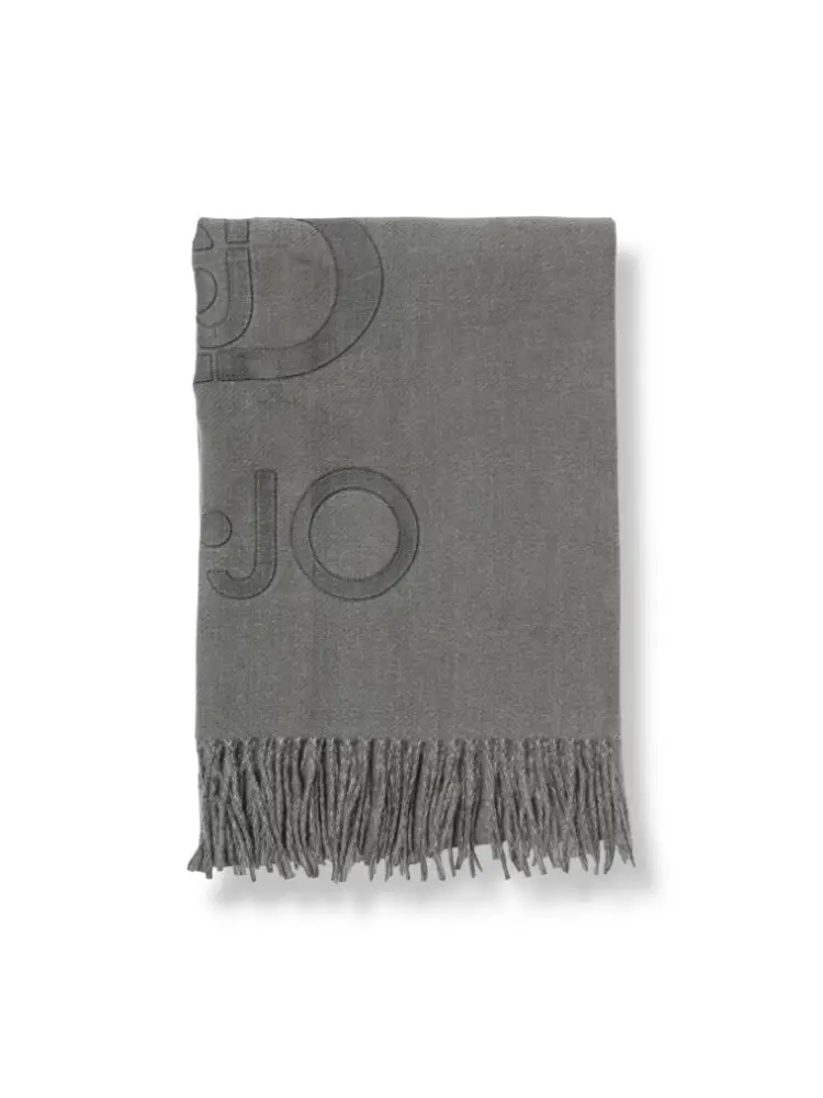 sciarpa grigia logo sul davnti