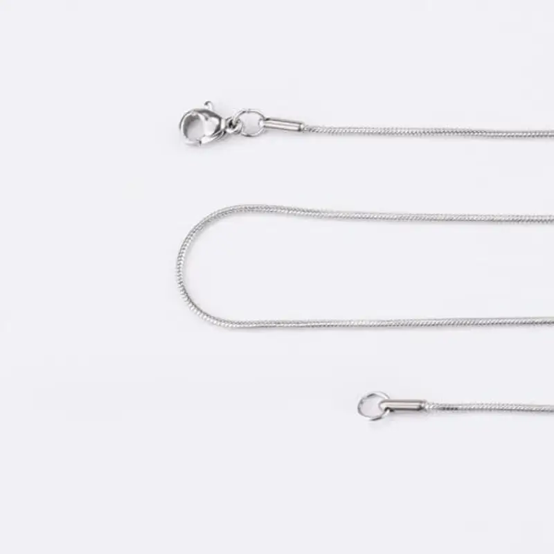 LIUJZZJ Collana da Uomo Donna Catena di Corda Collegamento in Acciaio Inossidabile miniatura 3