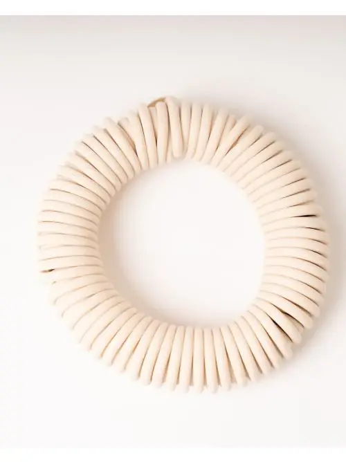 Bracciale cerchi Cauciù Nero Panna miniatura 2