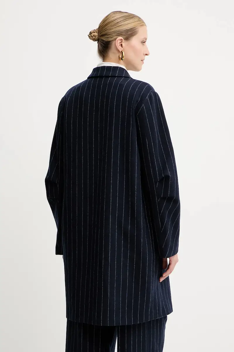 cappotto in cashemire colore blu navy F5WL42 miniatura 3