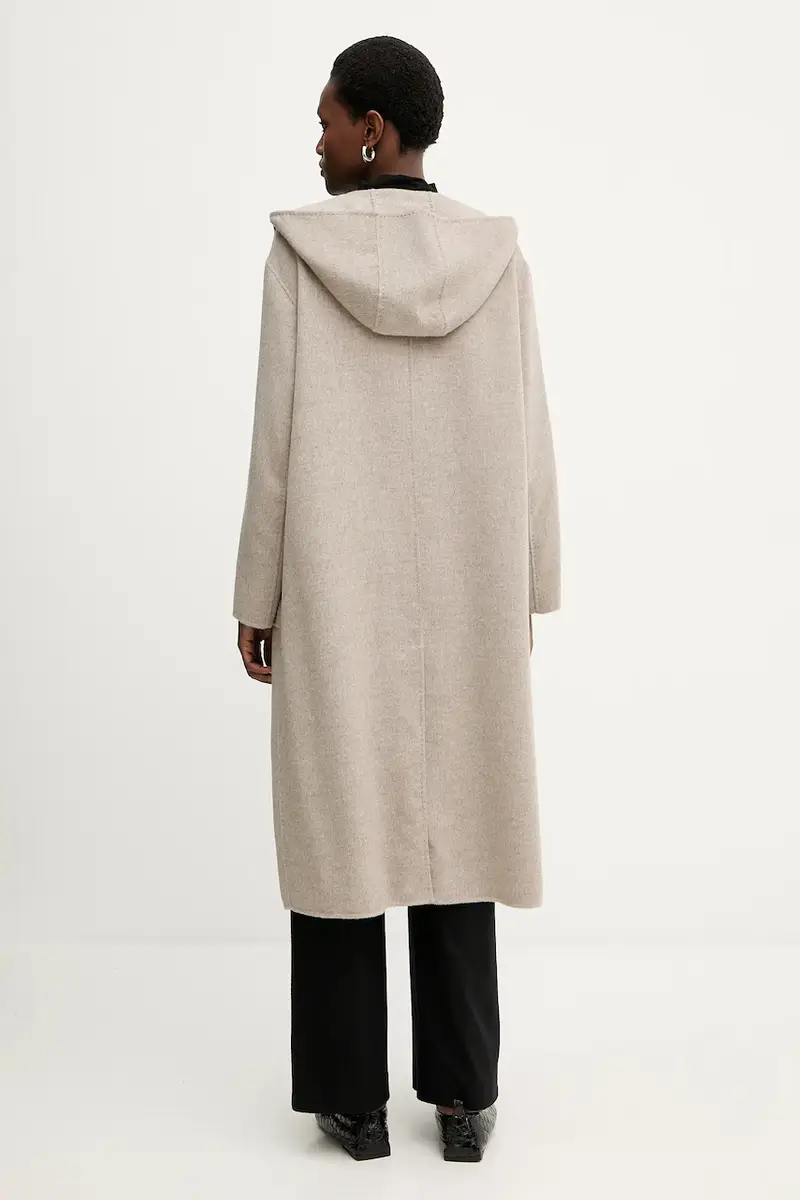 cappotto in lana colore marrone F5WW72 miniatura 3