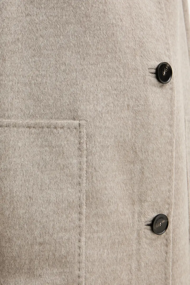 cappotto in lana colore marrone F5WW72 miniatura 5