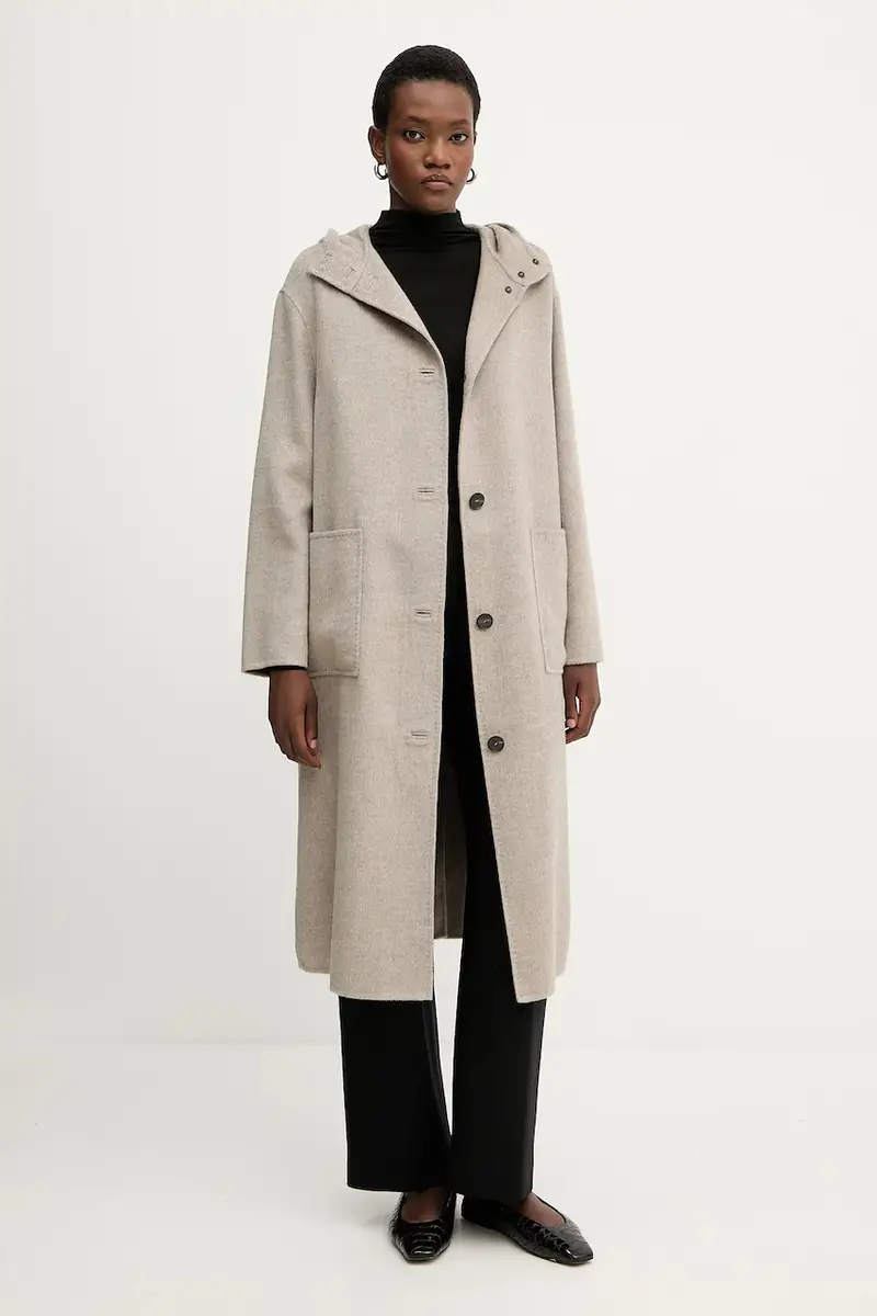 cappotto in lana colore marrone F5WW72