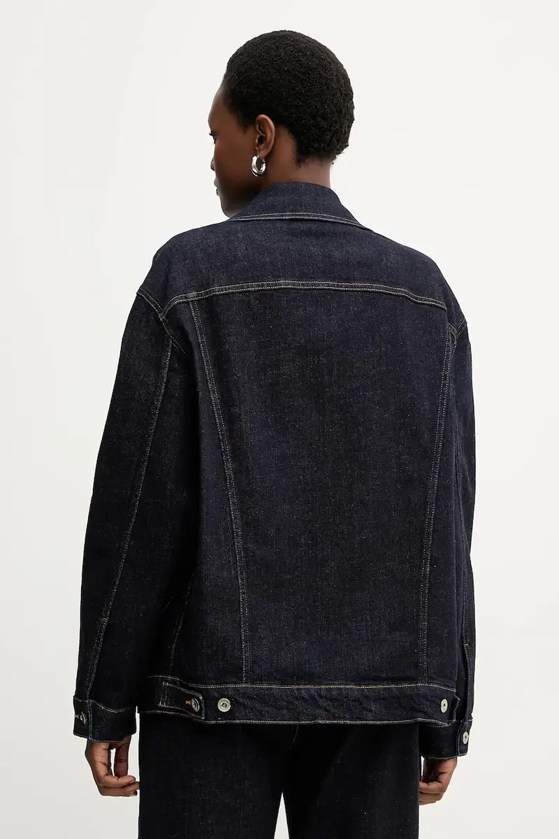 giacca di jeans colore blu navy F5WY75 miniatura 3