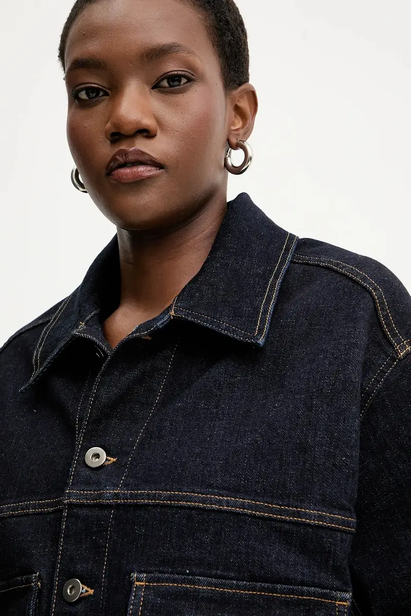 giacca di jeans colore blu navy F5WY75 miniatura 4