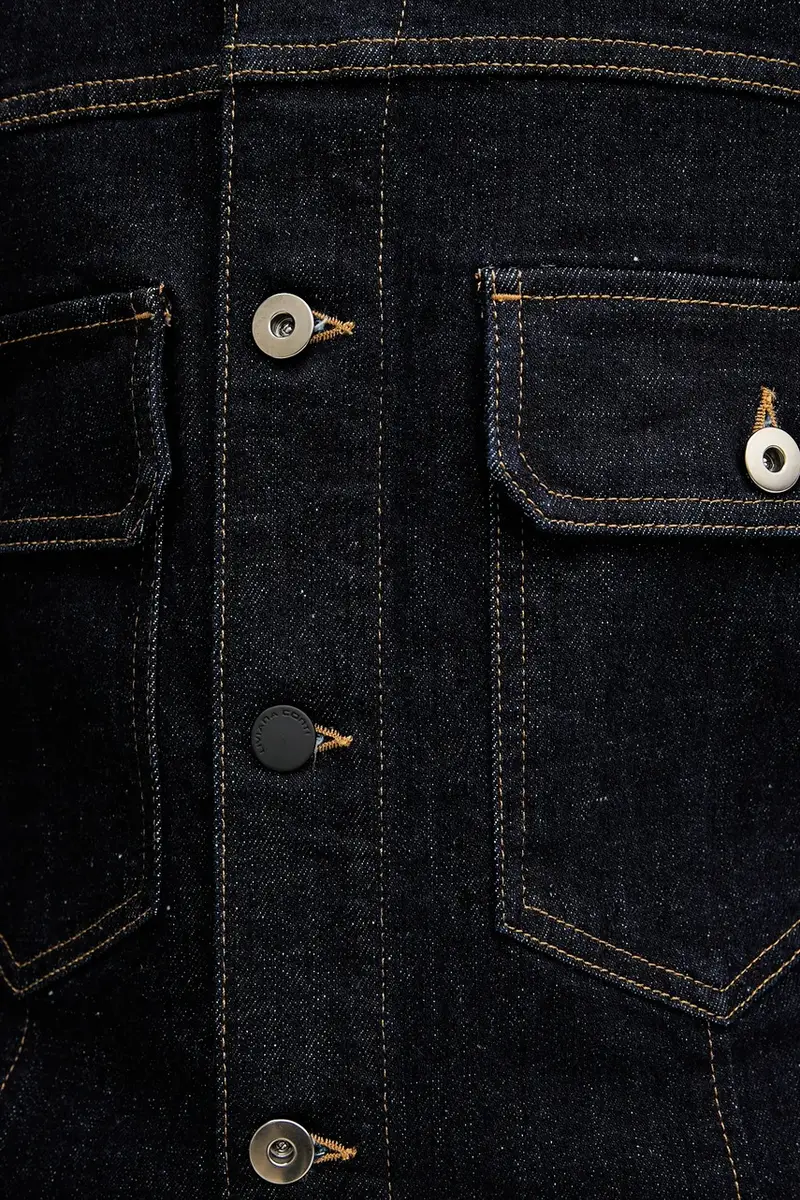 giacca di jeans colore blu navy F5WY75 miniatura 5