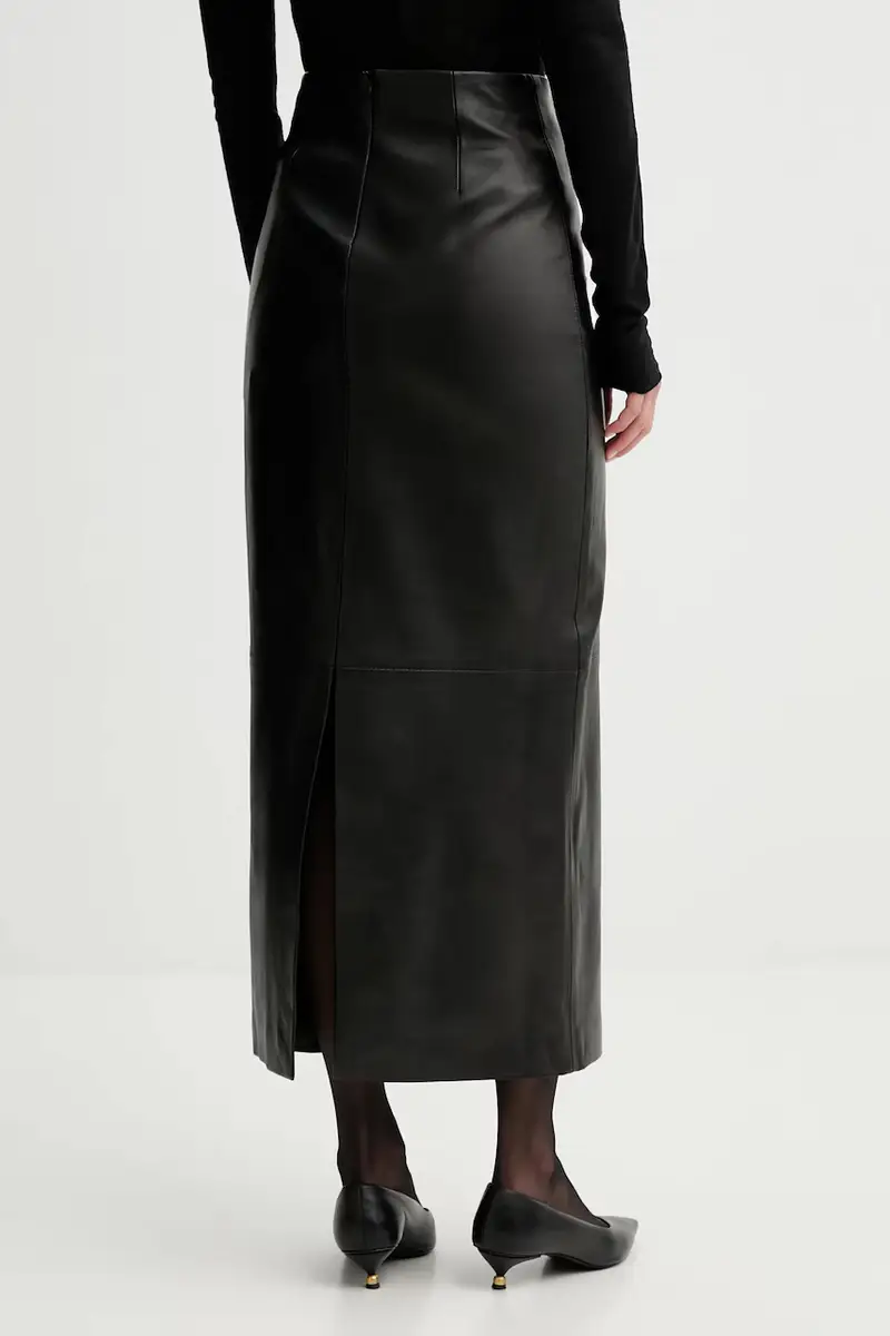 gonna in pelle colore nero L5WX52 miniatura 3