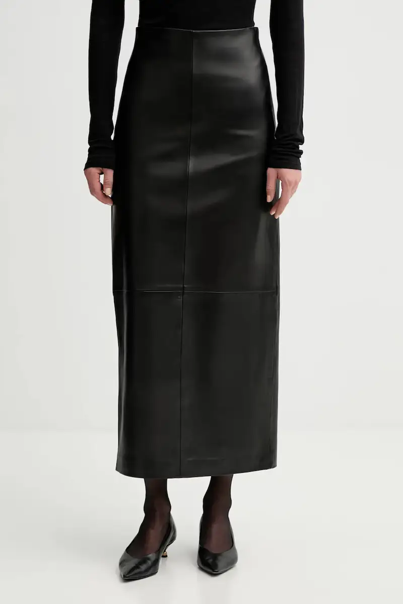 gonna in pelle colore nero L5WX52