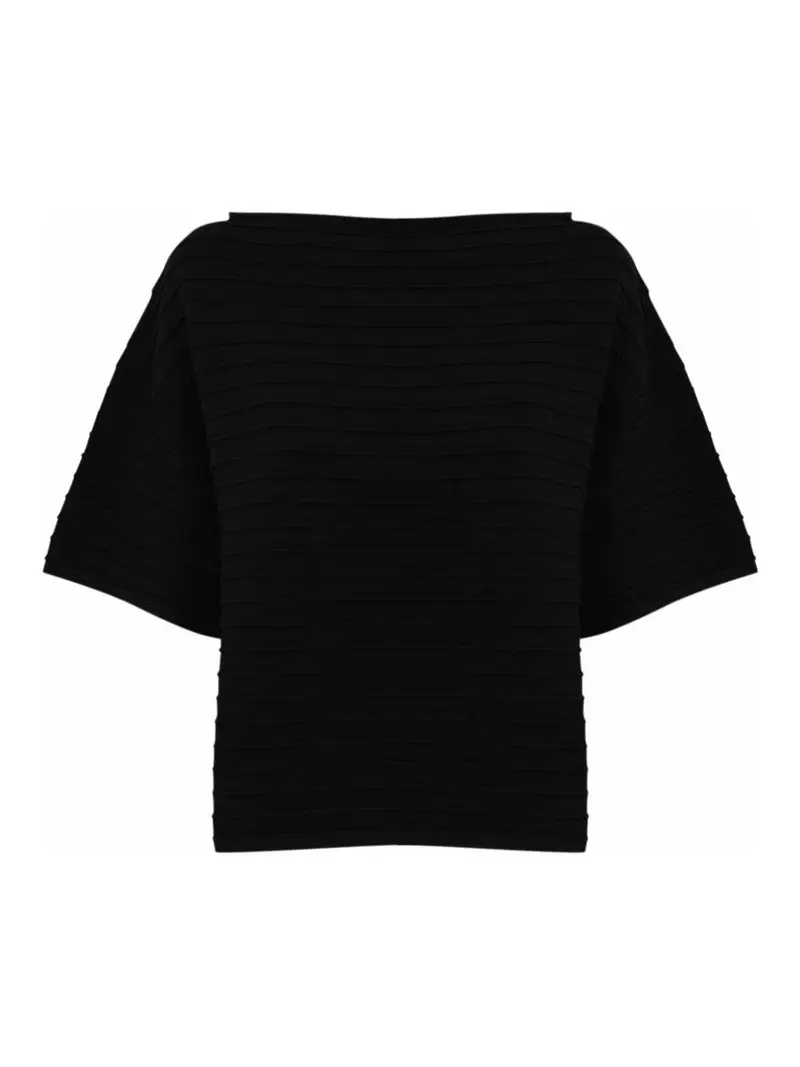 Maglione di pattern di rilievo Nero