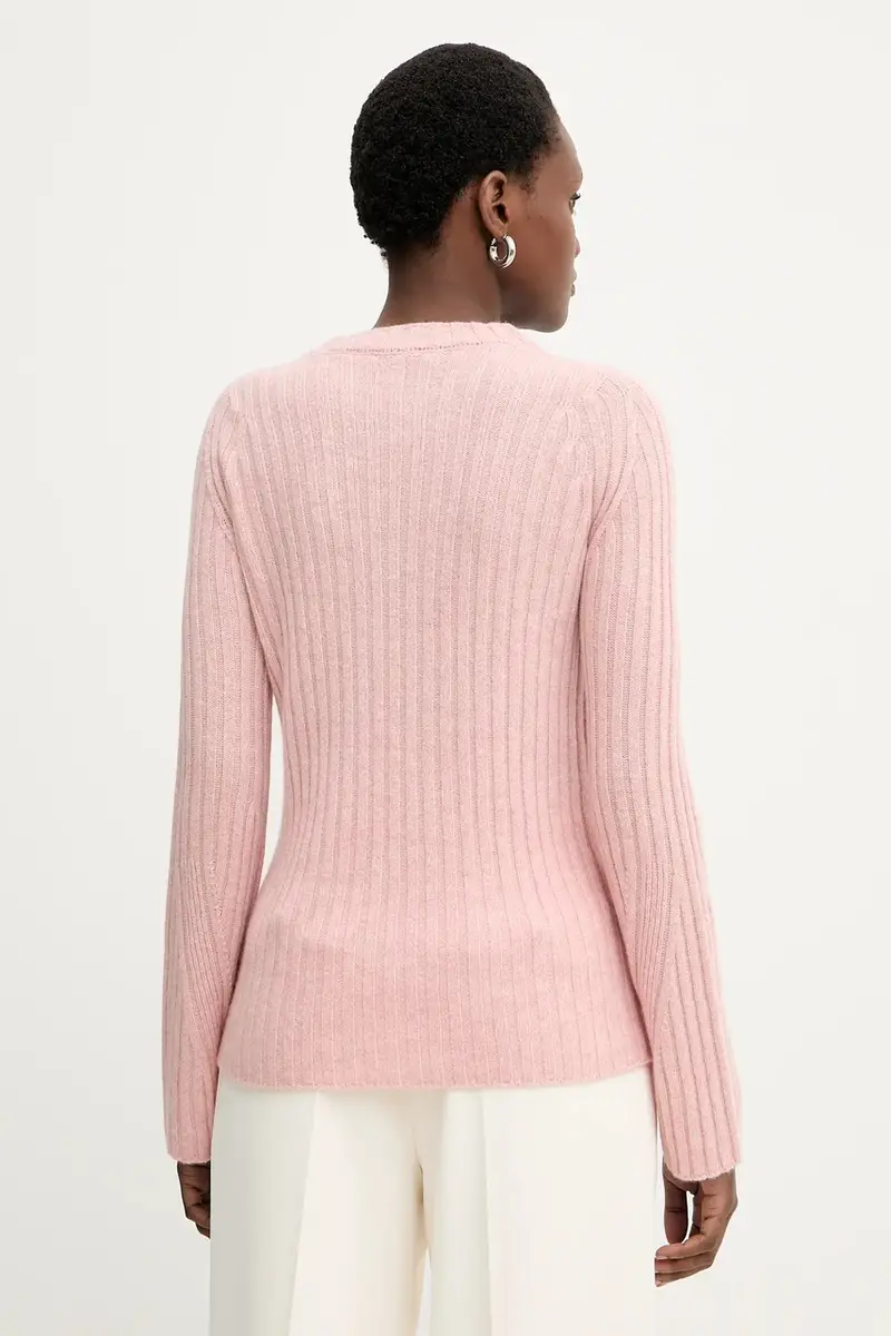 maglione in lana donna colore rosa F5WC88 miniatura 3