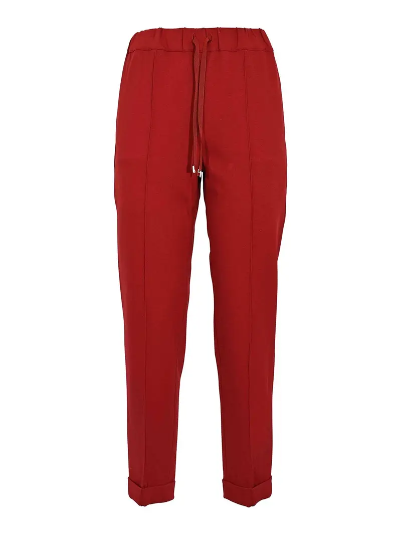 Pantaloni da jogging in viscosa Rosso