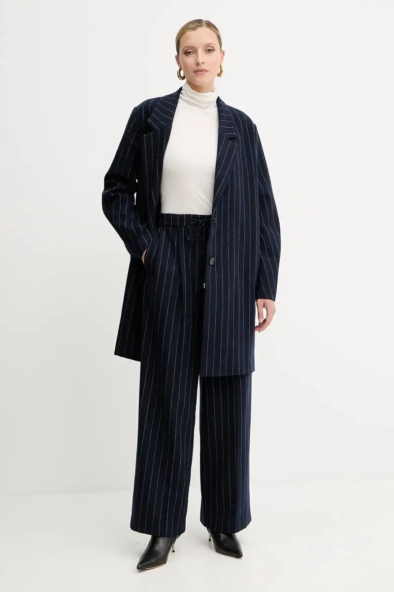 pantaloni donna colore blu navy F5WL32 miniatura 2