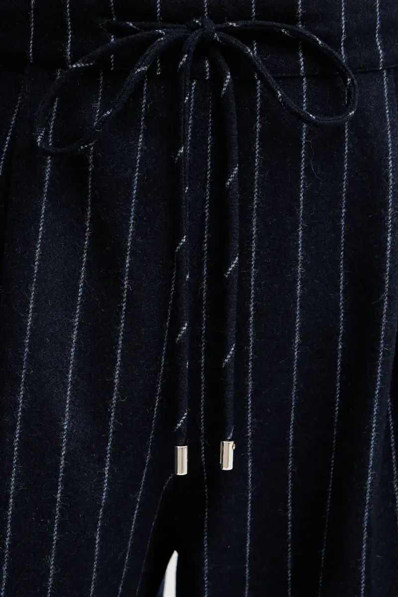 pantaloni donna colore blu navy F5WL32 miniatura 4