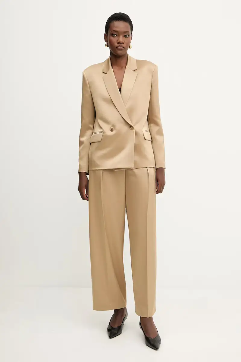 pantaloni donna colore verde F5WS80 miniatura 2