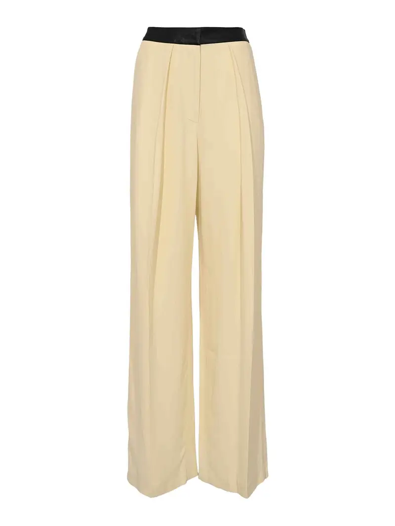 Pantaloni Mavis In Misto Viscosa Marrone Chiaro